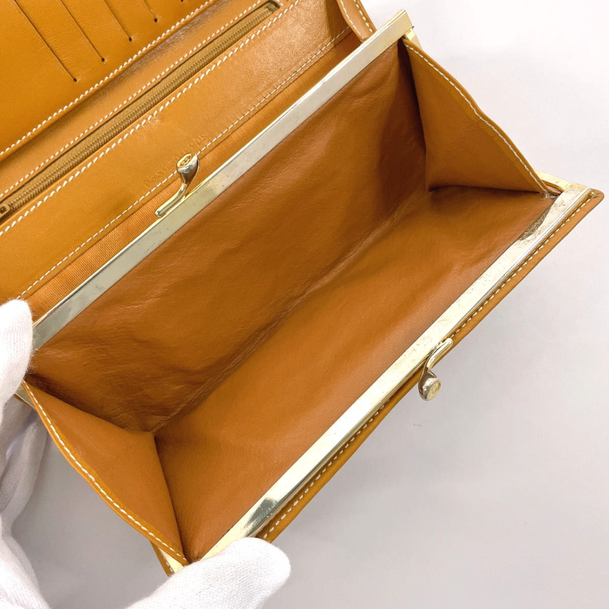 GUCCI Long Wallet Purse 035・150 GG Supreme canvas, leather Brown Sherry line