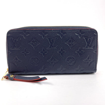 LOUIS VUITTON Long Wallet Purse M62121 Monogram Ann Platt Navy Zippy wallet Women Used Authentic