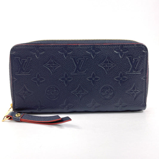 LOUIS VUITTON Long Wallet Purse M62121 Monogram Ann Platt Navy Zippy wallet Women Used Authentic