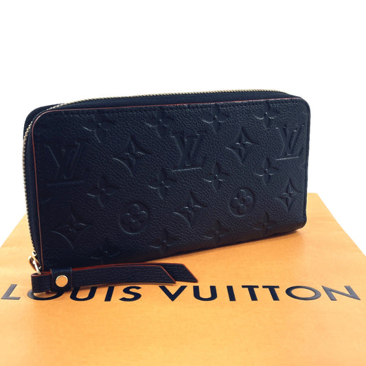 LOUIS VUITTON Long Wallet Purse M62121 Monogram Ann Platt Navy Zippy wallet Women Used Authentic