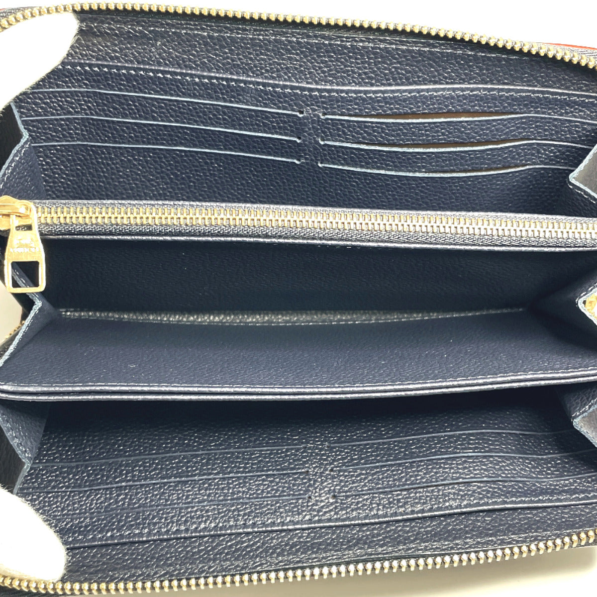 LOUIS VUITTON Long Wallet Purse M62121 Monogram Ann Platt Navy Zippy wallet Women Used Authentic
