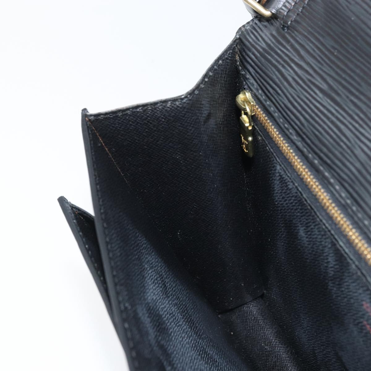 LOUIS VUITTON Dragonne Clutch Bag Epi Series Black Noir