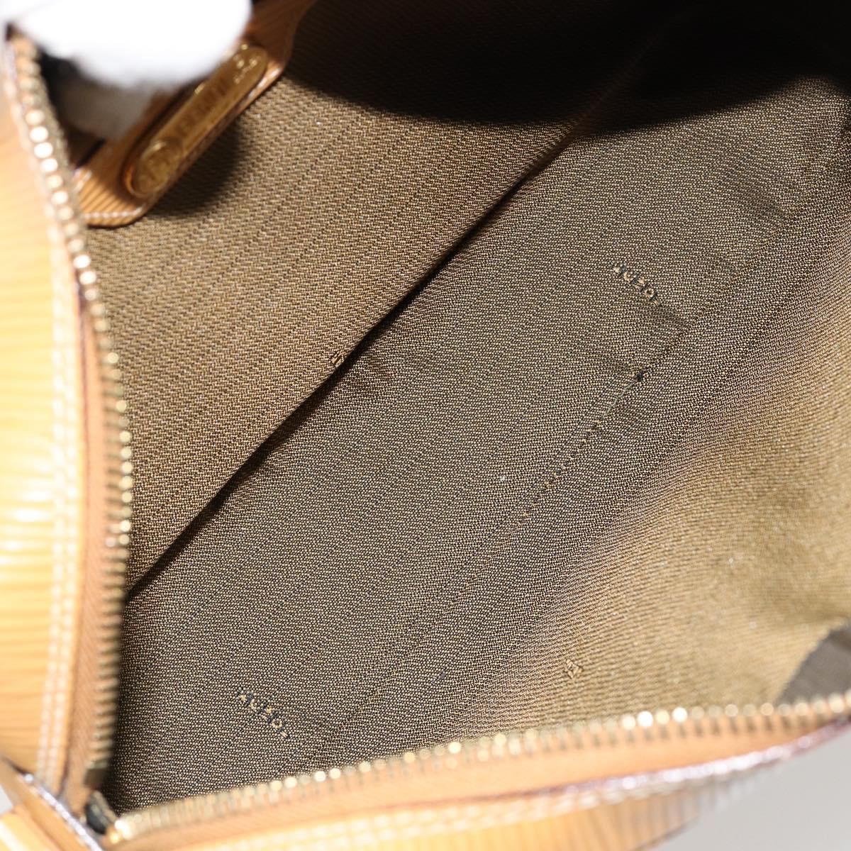 FENDI Shoulder Bag Leather Beige Gold