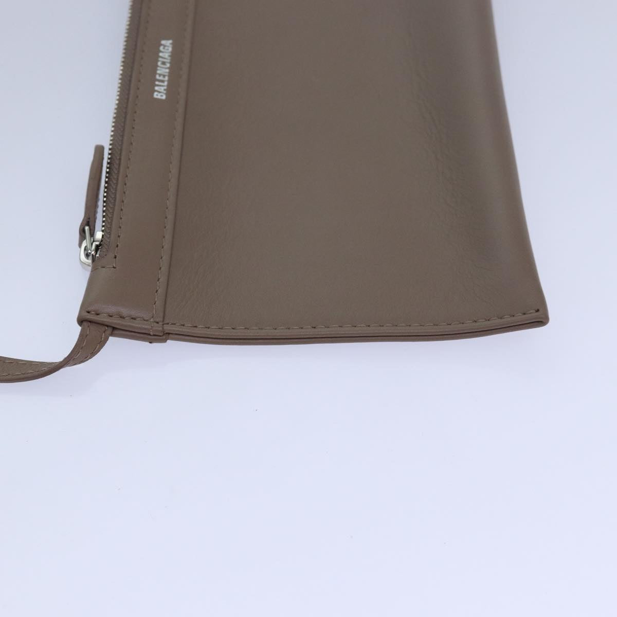BALENCIAGA Cabas Hand Bag Leather Gray
