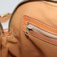 CELINE Two Way Macadam Canvas HandBag Beige Gold
