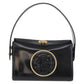 FENDI Hand Bag Leather Black Gold