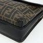 FENDI Zucca Canvas Shoulder Bag Black Brown