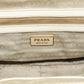 PRADA Hand Bag Vitello Daino Leather White Gold
