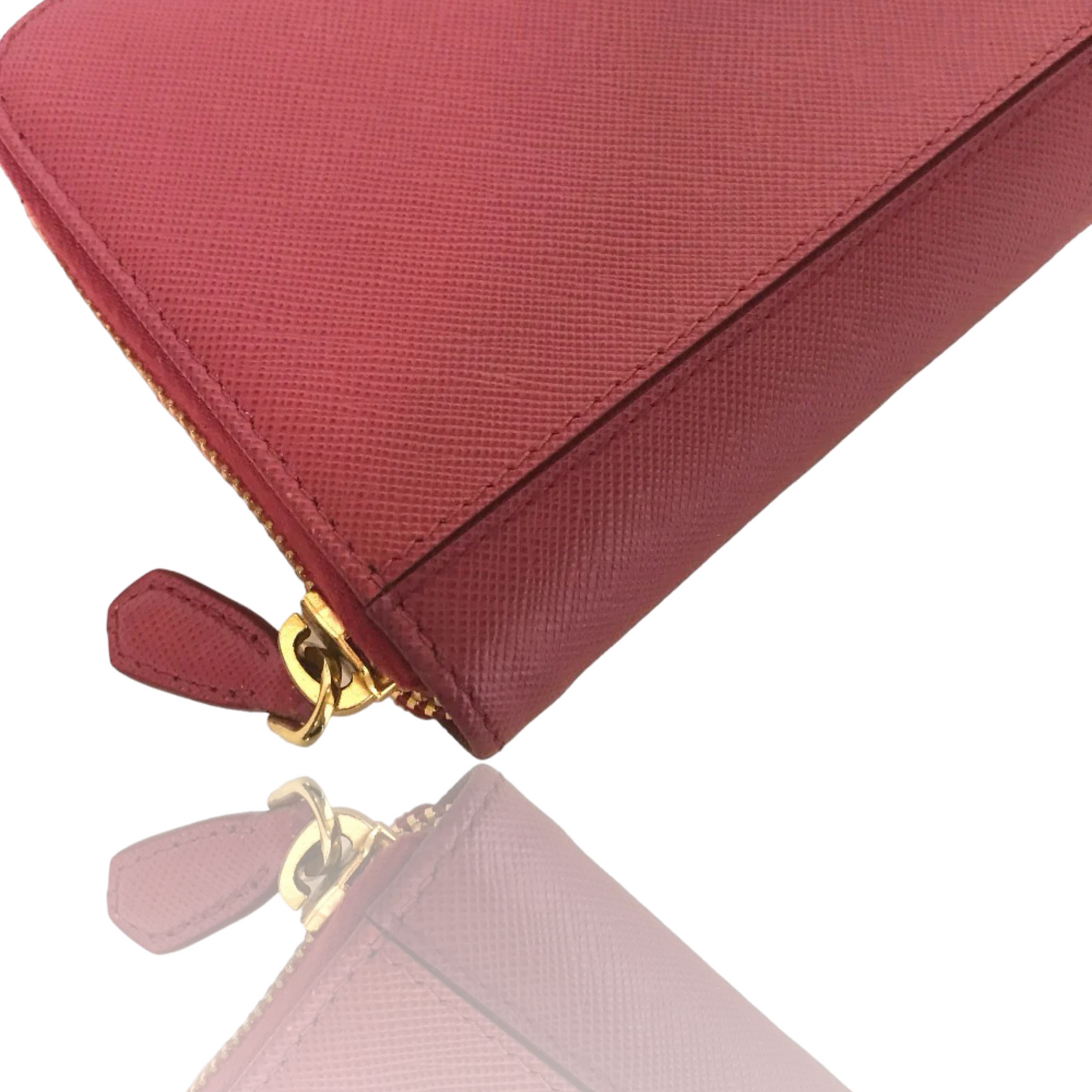 PRADA SAFFIANO ROUND ZIP WALLET