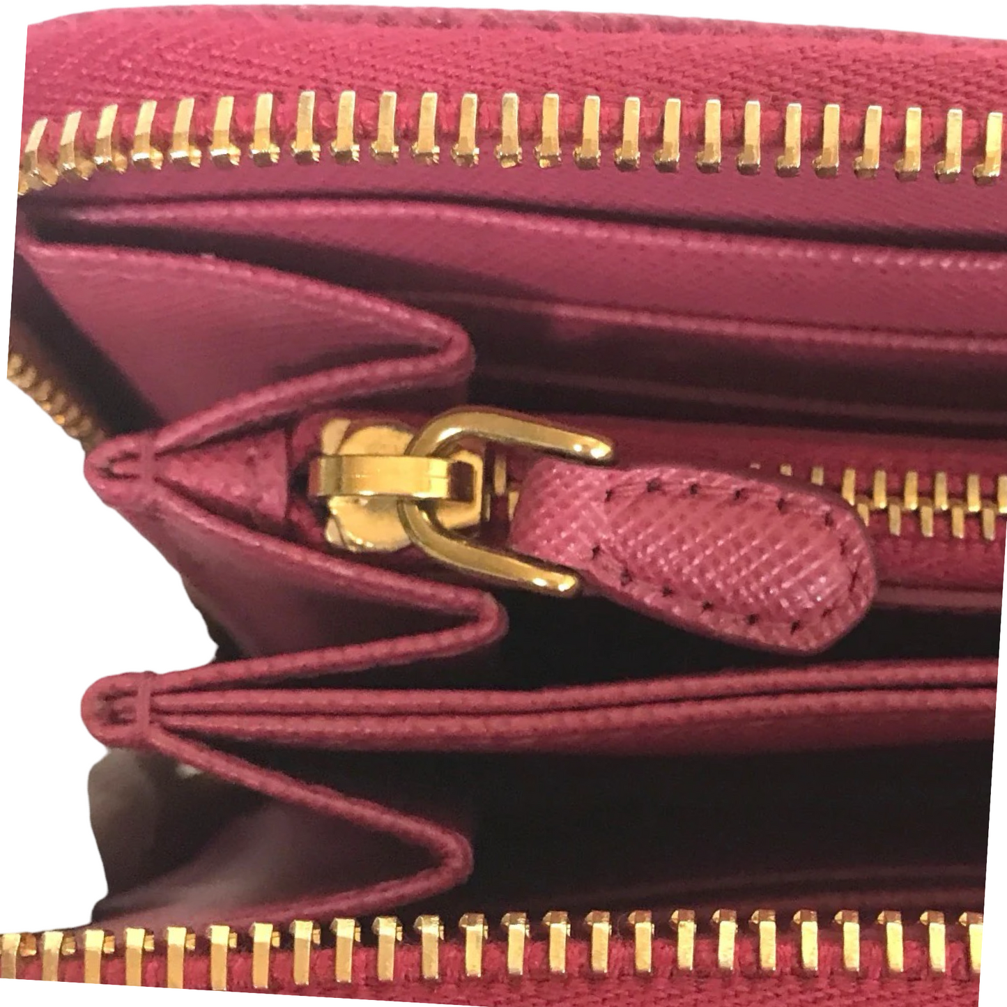 PRADA SAFFIANO ROUND ZIP WALLET