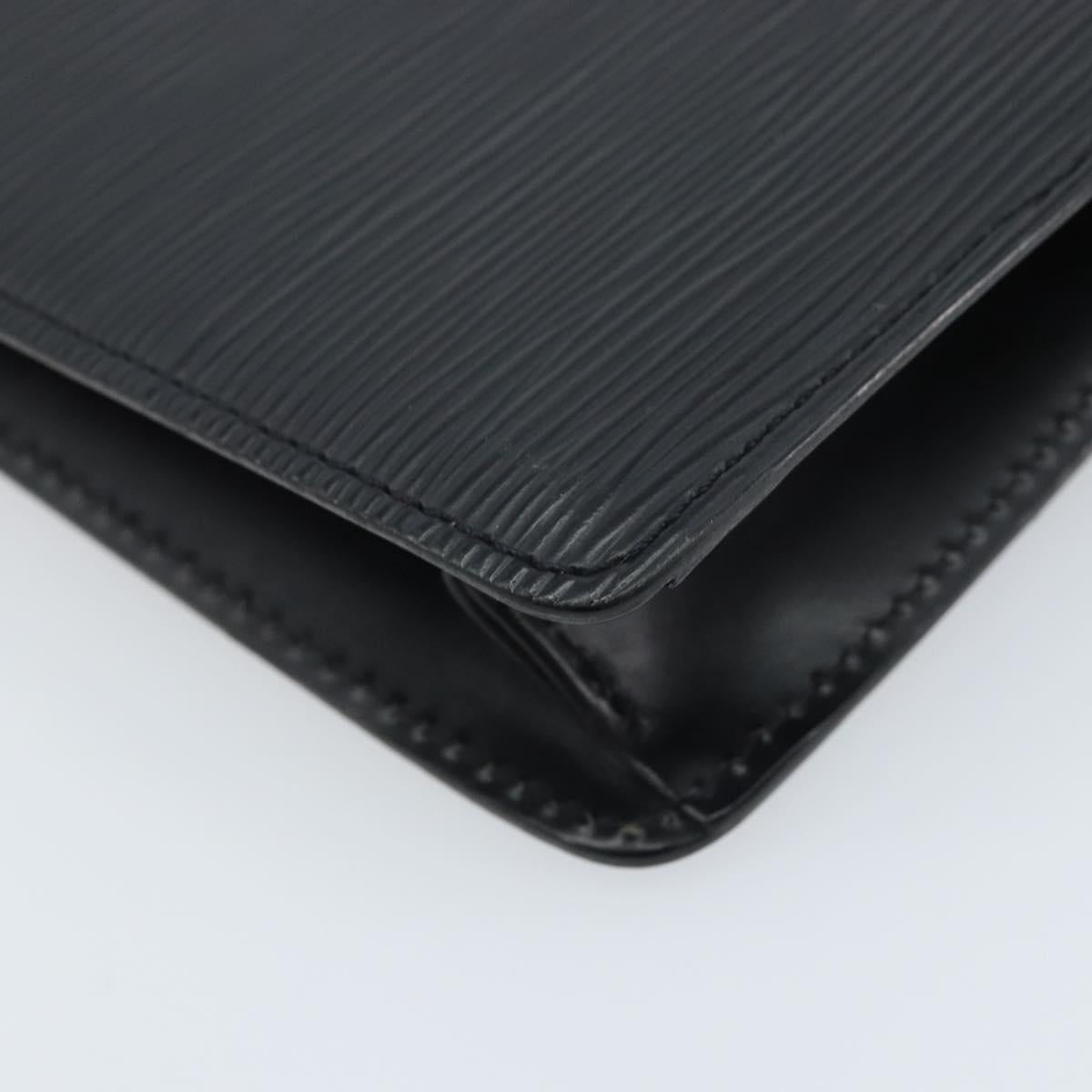 LOUIS VUITTON Dragonne Clutch Bag Epi Series Black Noir