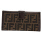 FENDI Zucca Canvas Long Wallet Black Brown