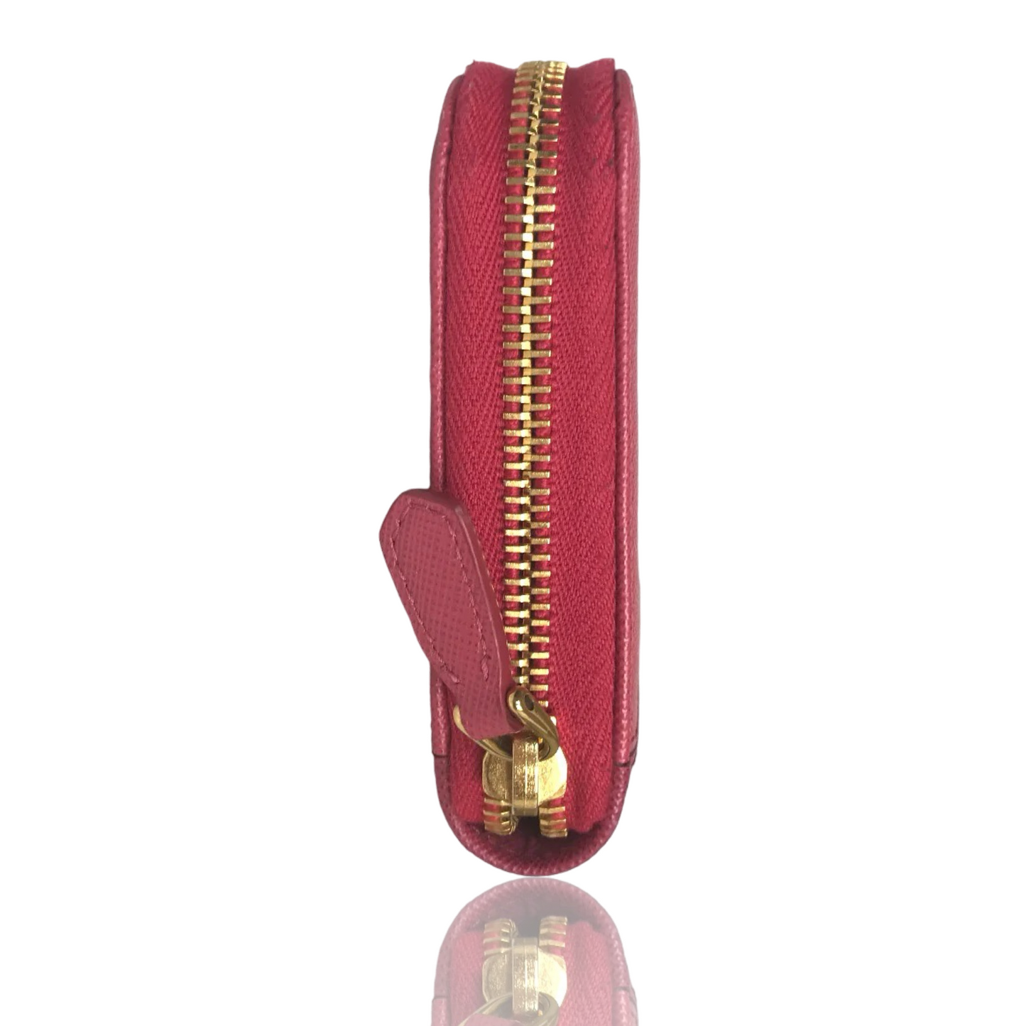PRADA SAFFIANO ROUND ZIP WALLET