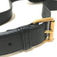 GUCCI Waist bag 476434 leather black GG Marmont Quilted Sling bag Women 95/38 Used Authentic