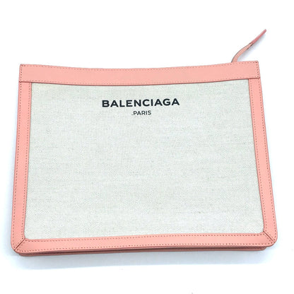 BALENCIAGA Clutch bag 410119 Canvas, leather white Classic Women(unisex) Used Authentic