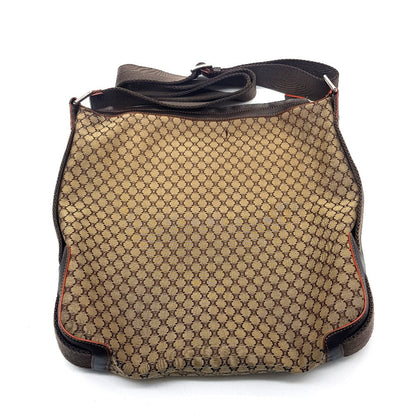 CELINE Shoulder Bag Canvas / leather Brown type Macadam all over pattern Shoulder Bag unisex(Unisex) Used Authentic