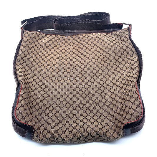 CELINE Shoulder Bag Canvas / leather Brown type Macadam all over pattern Shoulder Bag unisex(Unisex) Used Authentic
