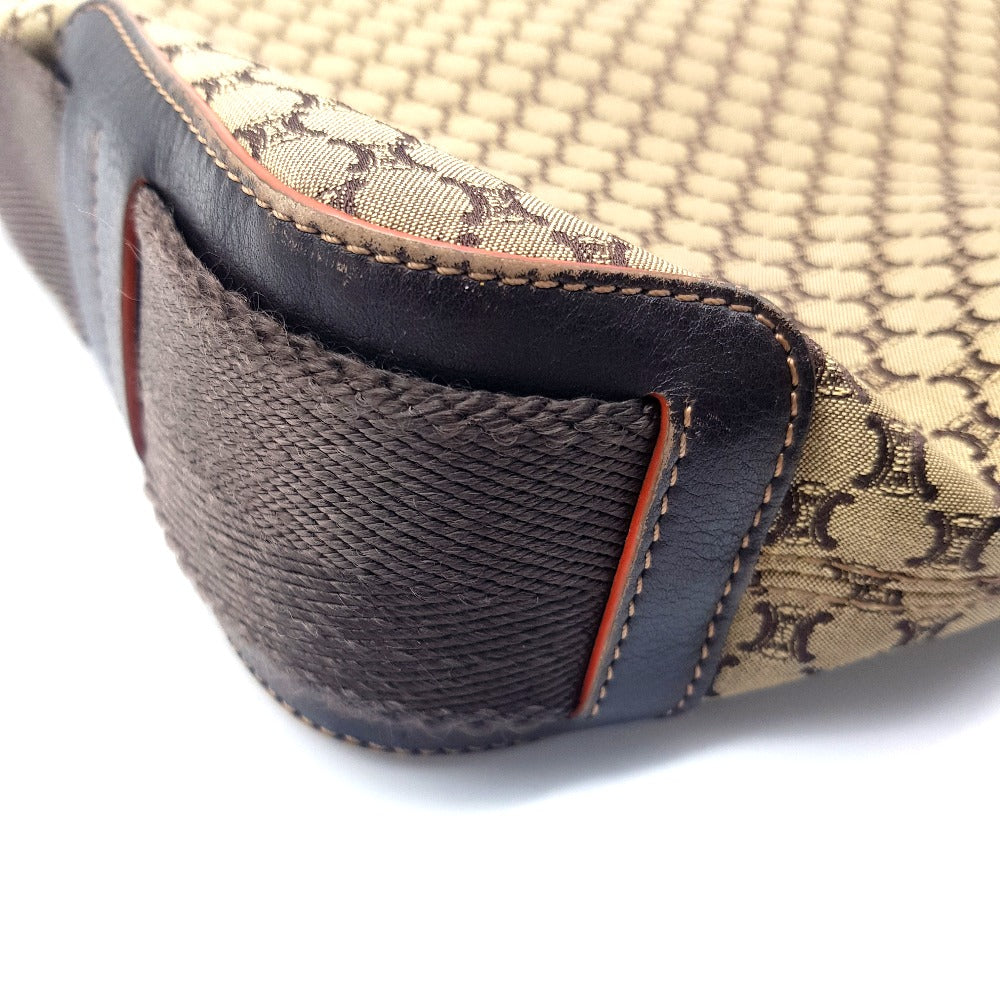 CELINE Shoulder Bag Canvas / leather Brown type Macadam all over pattern Shoulder Bag unisex(Unisex) Used Authentic
