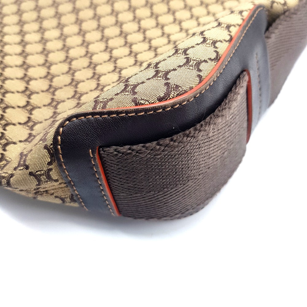 CELINE Shoulder Bag Canvas / leather Brown type Macadam all over pattern Shoulder Bag unisex(Unisex) Used Authentic