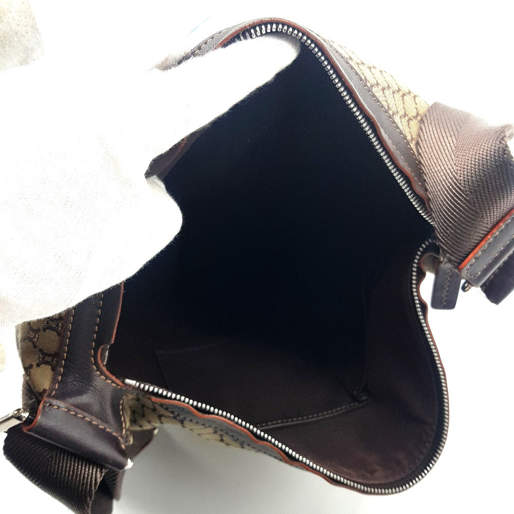 CELINE Shoulder Bag Canvas / leather Brown type Macadam all over pattern Shoulder Bag unisex(Unisex) Used Authentic