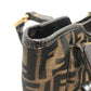 FENDI Tote Bag 8BH156 Canvas / leather Brown typex Gold Metal Zucca logo Logo charm Women Used Authentic