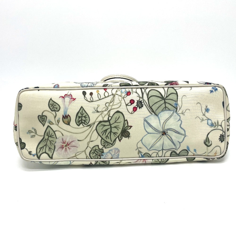 GUCCI Shoulder Bag 353437 Leather / PVC Ivoryx multicolor Bag 2WAY Tote Bag Flora floral pattern Kris knight Women Used Authentic