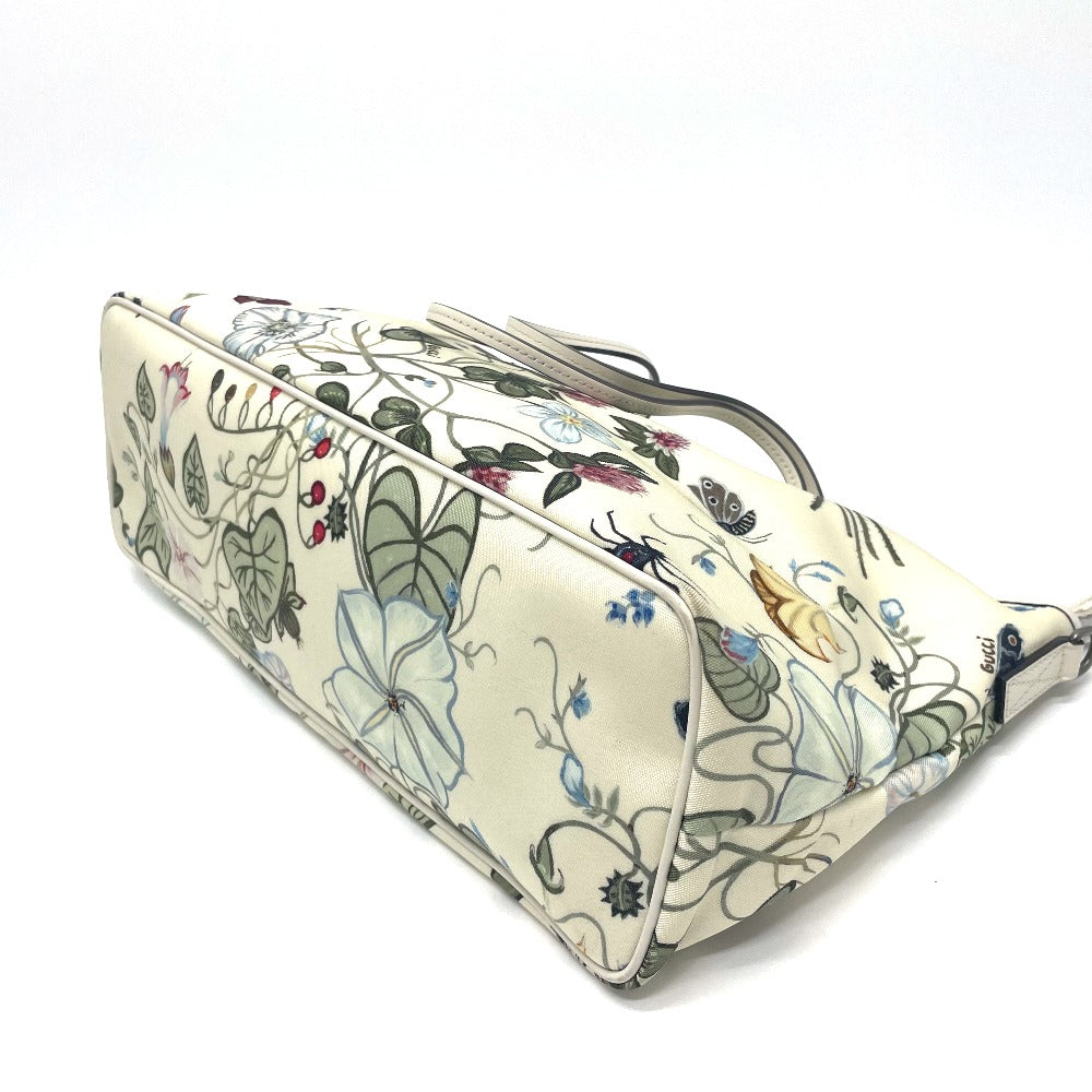 GUCCI Shoulder Bag 353437 Leather / PVC Ivoryx multicolor Bag 2WAY Tote Bag Flora floral pattern Kris knight Women Used Authentic