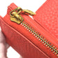LOUIS VUITTON Trifold wallet M69069 Taurillon Clemence Leather Red Japan limited Portefeuille Capucines XS Women Used Authentic