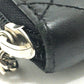 CHANEL Long Wallet Purse A26710 Calf leather Black x pink Cambon line organizer Women Used Authentic