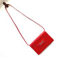 GUCCI Shoulder Bag 004-01-0476 leather Red x Gold Metal vintage Old Gucci Women Used Authentic