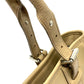 BURBERRY Handbag leather beige logo Side pocket Women Used Authentic