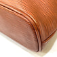 FENDI Handbag leather Brown FF logo Handbag Women Used Authentic