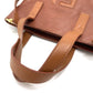 FENDI Handbag leather Brown FF logo Handbag Women Used Authentic