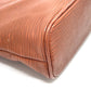 FENDI Handbag leather Brown FF logo Handbag Women Used Authentic