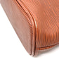 FENDI Handbag leather Brown FF logo Handbag Women Used Authentic
