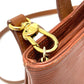 FENDI Handbag leather Brown FF logo Handbag Women Used Authentic