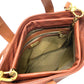 FENDI Handbag leather Brown FF logo Handbag Women Used Authentic