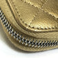 CHANEL Long Wallet Purse lambskin Gold x Brown Gradation Matrasse Women Used Authentic