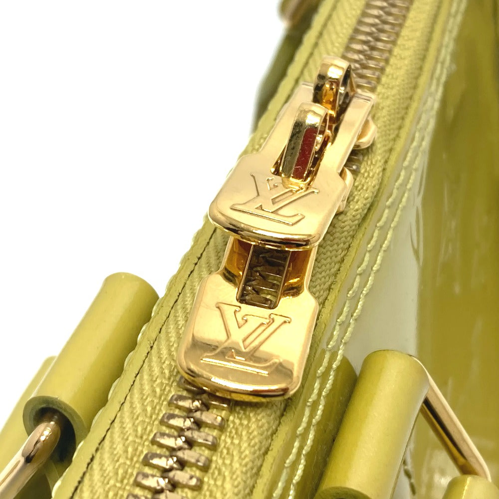 LOUIS VUITTON Handbag M91615 Monogram Vernis Yellow green type Monogram Vernis Alma PM Women Used Authentic