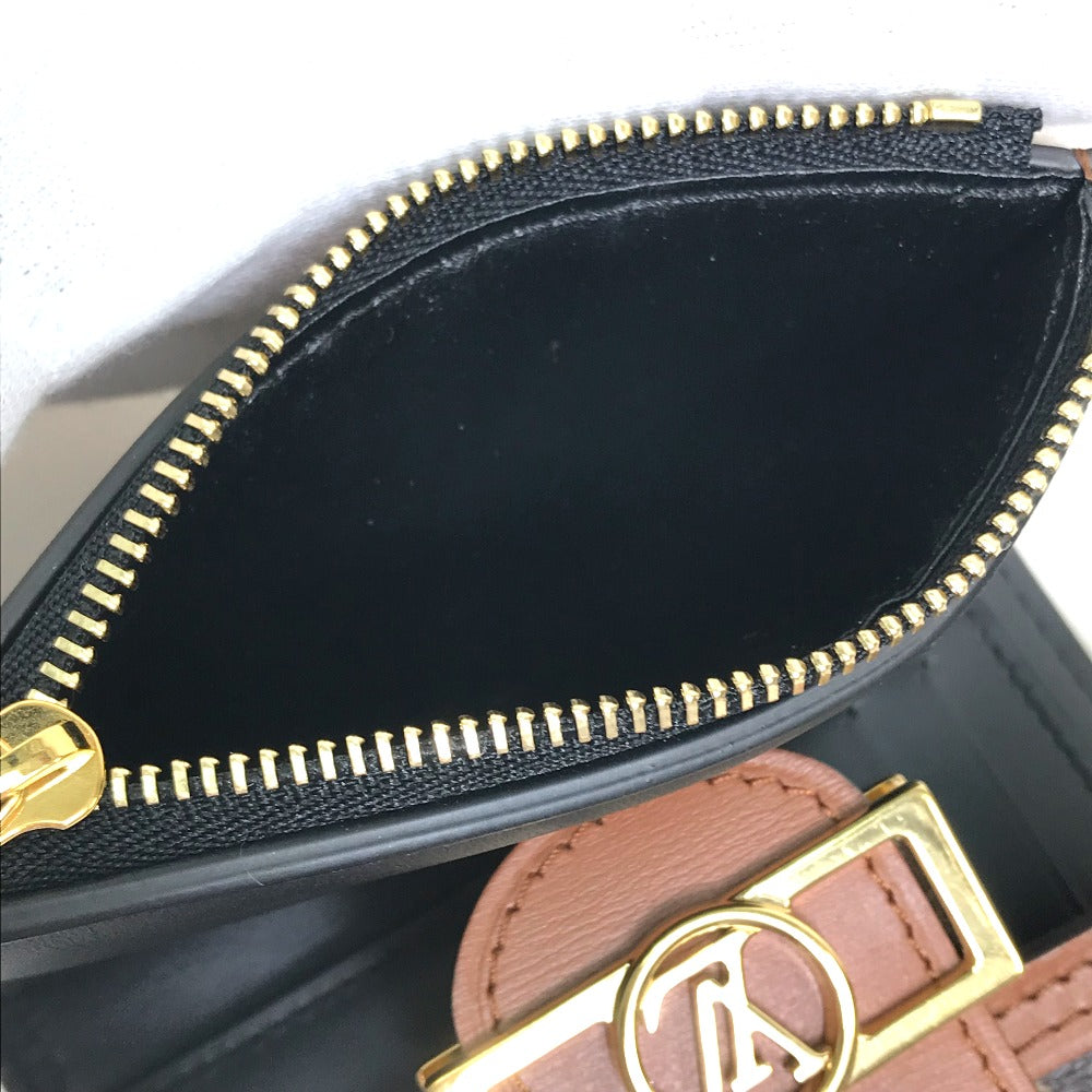LOUIS VUITTON Trifold wallet M68725 Monogram reverse canvas Brown Monogram reverse Portefeuille Dauphine Compact Women Used Authentic