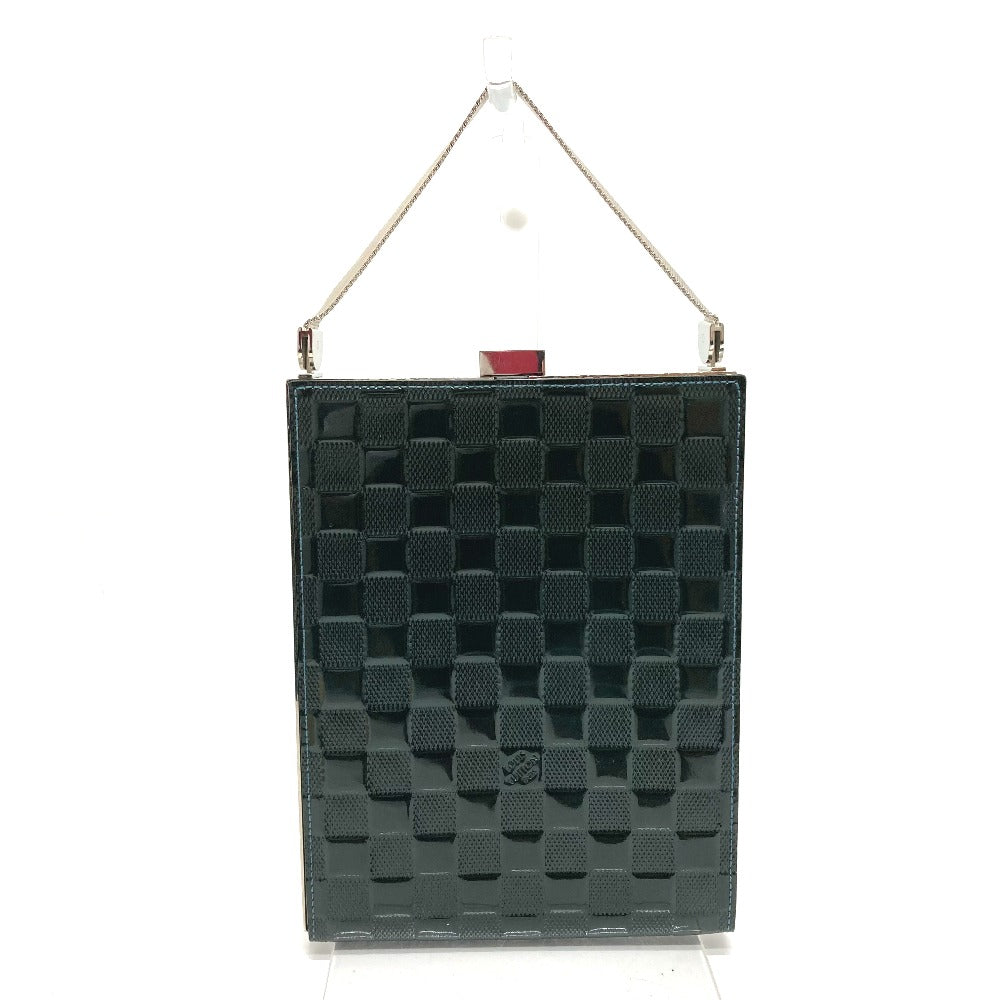 LOUIS VUITTON Handbag M92105 Patent Leather, Damier Vernis Dark green Damier Vernis Anju GM Women Used Authentic