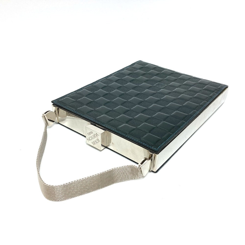 LOUIS VUITTON Handbag M92105 Patent Leather, Damier Vernis Dark green Damier Vernis Anju GM Women Used Authentic