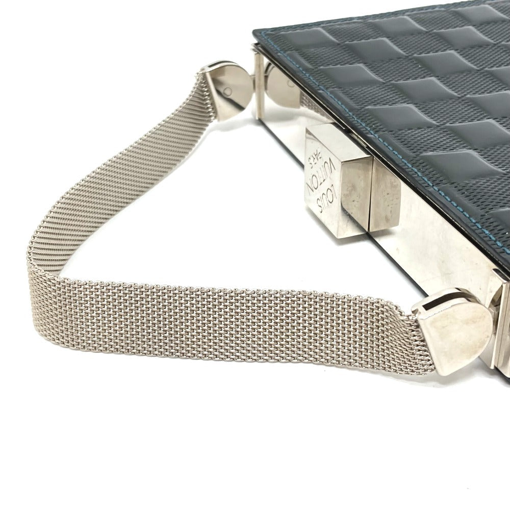 LOUIS VUITTON Handbag M92105 Patent Leather, Damier Vernis Dark green Damier Vernis Anju GM Women Used Authentic