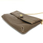 CELINE Shoulder Bag leather Brown logoMetal vintage Women Used Authentic