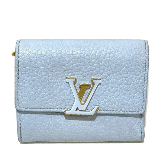 LOUIS VUITTON Trifold wallet M69061 Taurillon Clemence Leather Japan limited Portefeuille Capucines XS Women Used Authentic
