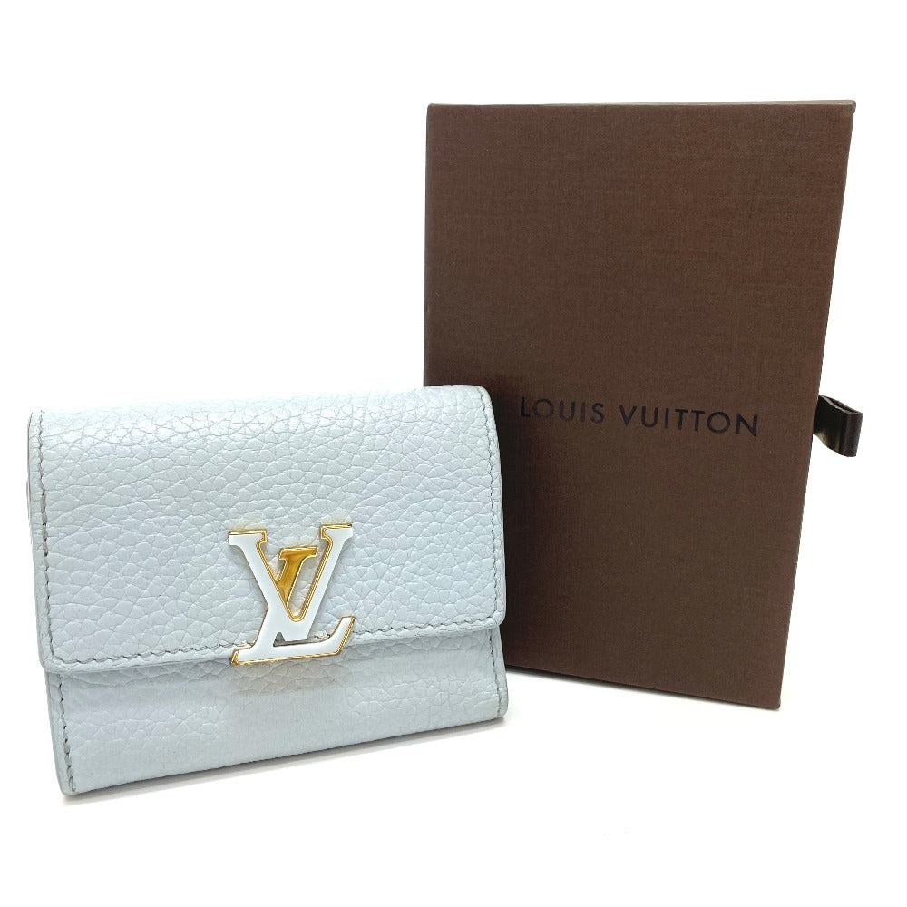 LOUIS VUITTON Trifold wallet M69061 Taurillon Clemence Leather Japan limited Portefeuille Capucines XS Women Used Authentic