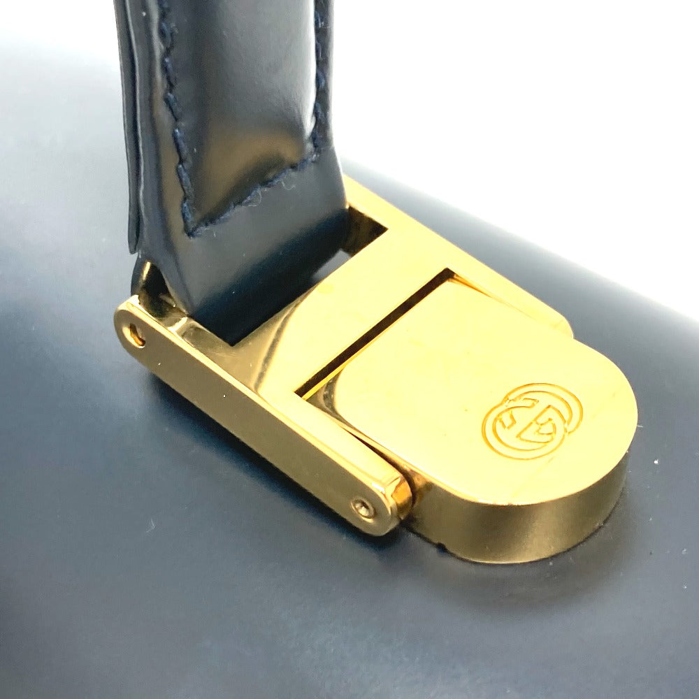 GUCCI Handbag 000.109.0121 leather Navy turn lock sideline Handbag Women Used Authentic