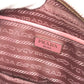 PRADA Shoulder Bag 1NF674 Safiano leather pink logo Shoulder pouch Women Used Authentic