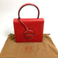 LOEWE Handbag leather Red vintage logo Women Used Authentic