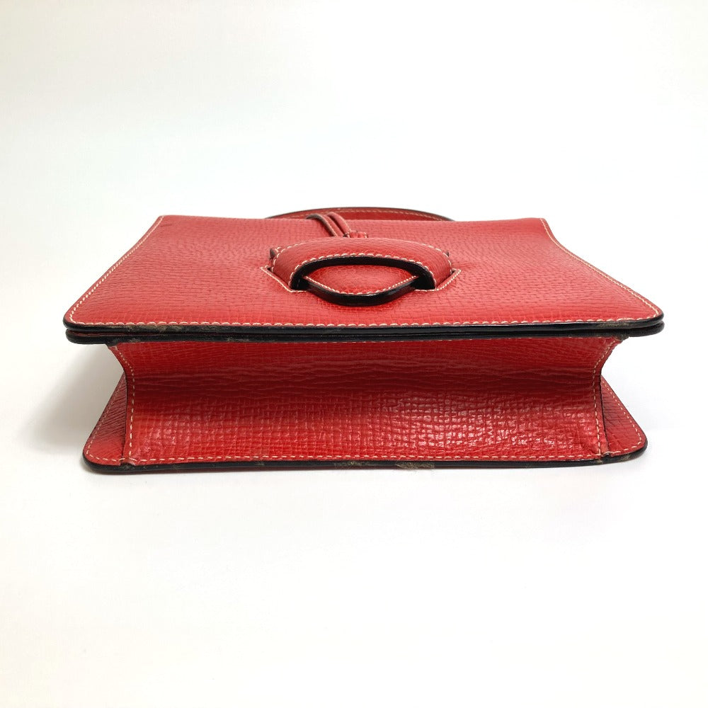 LOEWE Handbag leather Red vintage logo Women Used Authentic